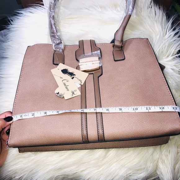 Jolene Couture.  Bags Brown and red bag with quite - Picture 4 of 5